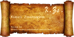 Kuszi Zsuzsanna névjegykártya