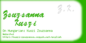 zsuzsanna kuszi business card